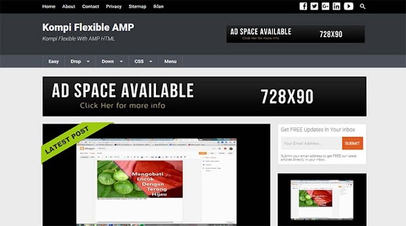 Premium Blogger Template AMP - Kompi Flexible AMP Premium Blogger Template AMP - Kompi Flexible AMP