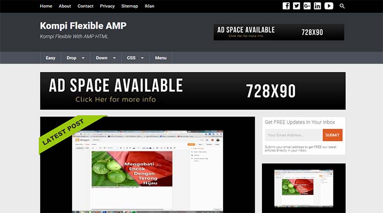 Premium Blogger Template AMP - Kompi Flexible AMP Premium Blogger Template AMP - Kompi Flexible AMP