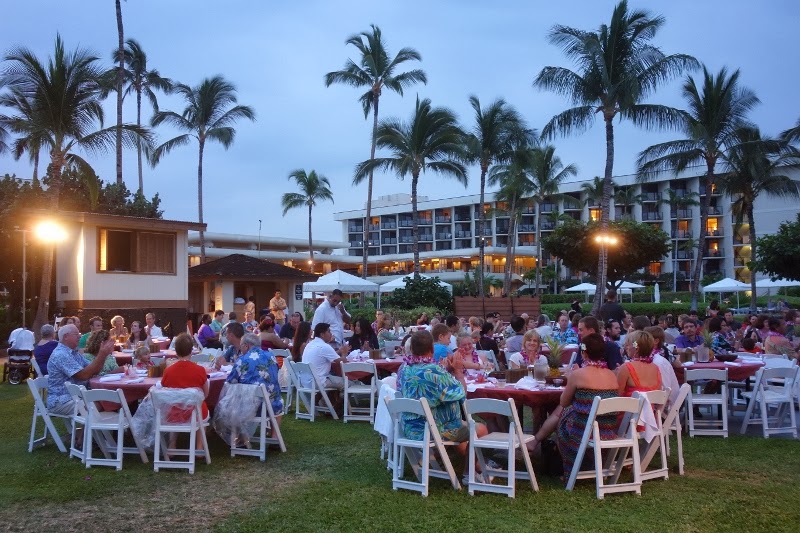 Fumbling for my camera Sunset Luau at the Waikoloa Beach Marriott