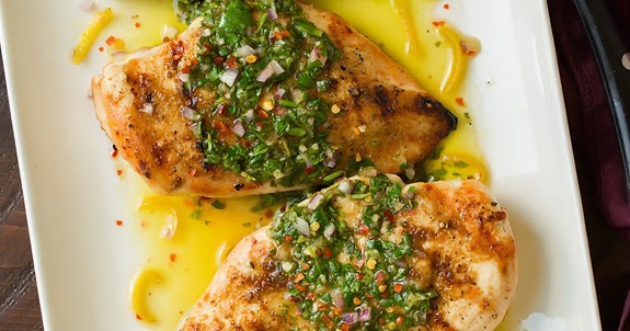 #Recipe : Cumin Rubbed Grilled Chicken with Chimichurri Sauce