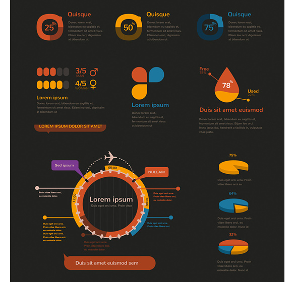 Psd İnfographic Templates