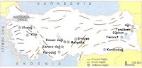 volkanik dağlar türkiye haritası