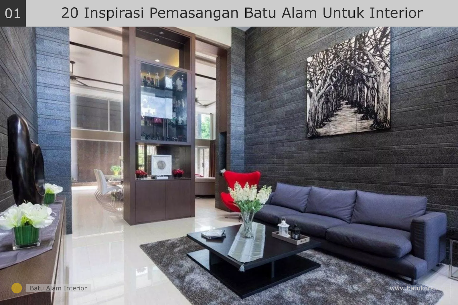 20 Inspirasi Pemasangan Batu  Alam  Untuk Interior  JUAL 