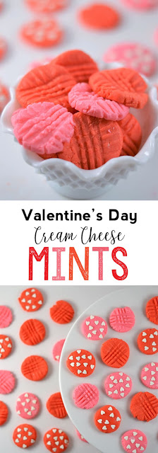 Valentine's Day Cream Cheese Mints by Burlap and Blue cream cheese mints valentine