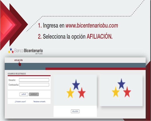 Pasos Afiliación a Banco Bicentenario en Línea Pasos Afiliación a Banco Bicentenario en Línea