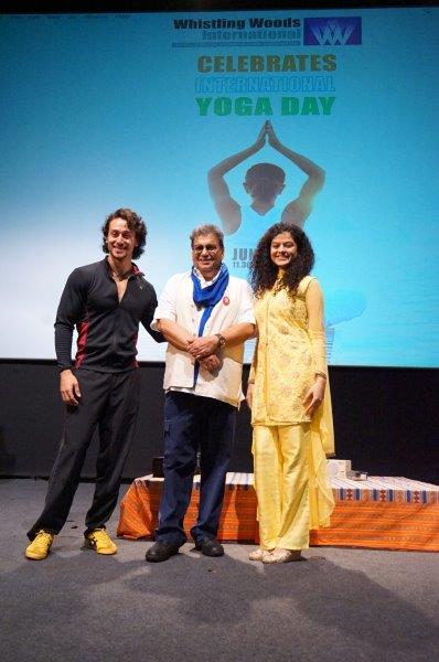 Tiger Shroff celebrates International Yoga Day with Whistling Woods International students