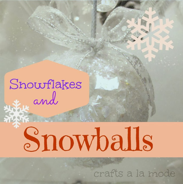 fake snowball made with glitter and paint