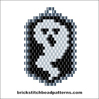 Click to view the Ghost Dog Tag Halloween brick stitch bead pattern charts.