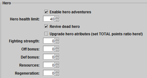 Hero settings