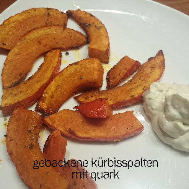 [Food] Gebackene Kürbisspalten mit Quark // Baked pumpkin