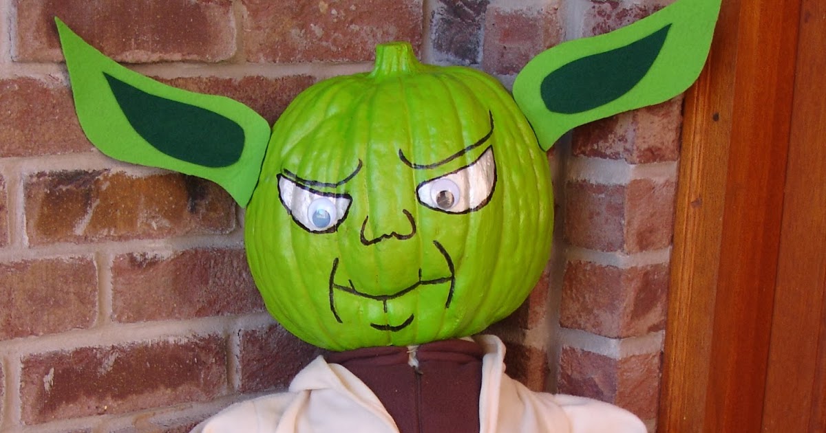 Image result for painted pumpkin yoda