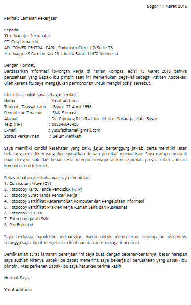 40 contoh surat lamaran kerja yang baik dan benar lengkap 40 contoh surat lamaran kerja yang baik dan benar lengkap