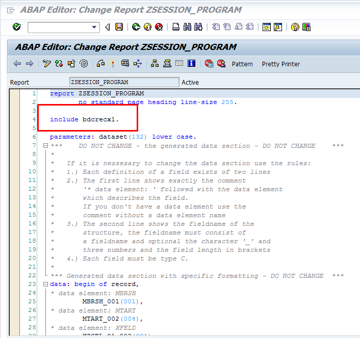 Step by Step tutorial on BDC Session Method Program in SAP ABAP