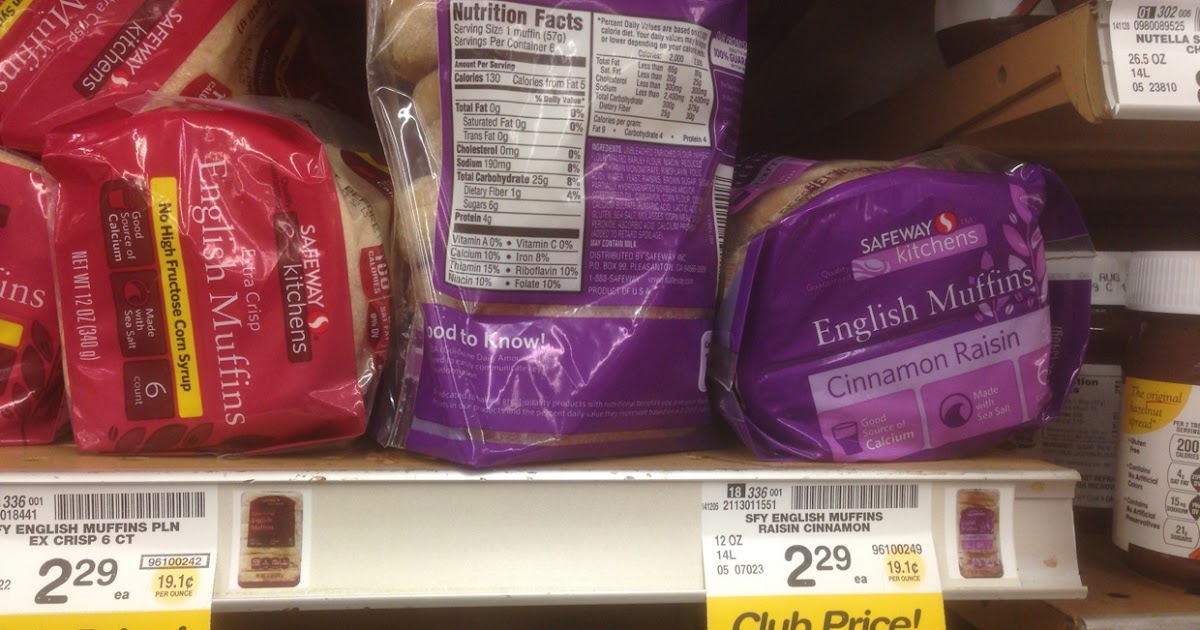 Healthy Grocery Cinnamon Raisin English Muffins, Safeway Kitchens Safeway
