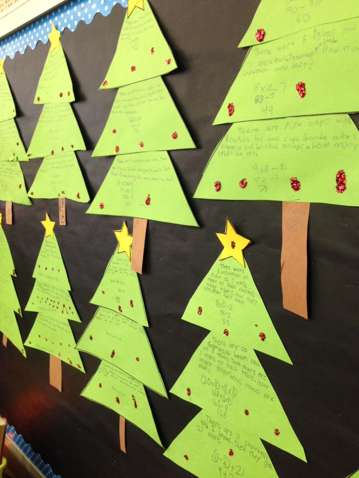 Word Problem Christmas Tree Craftivity - Apples & ABC's