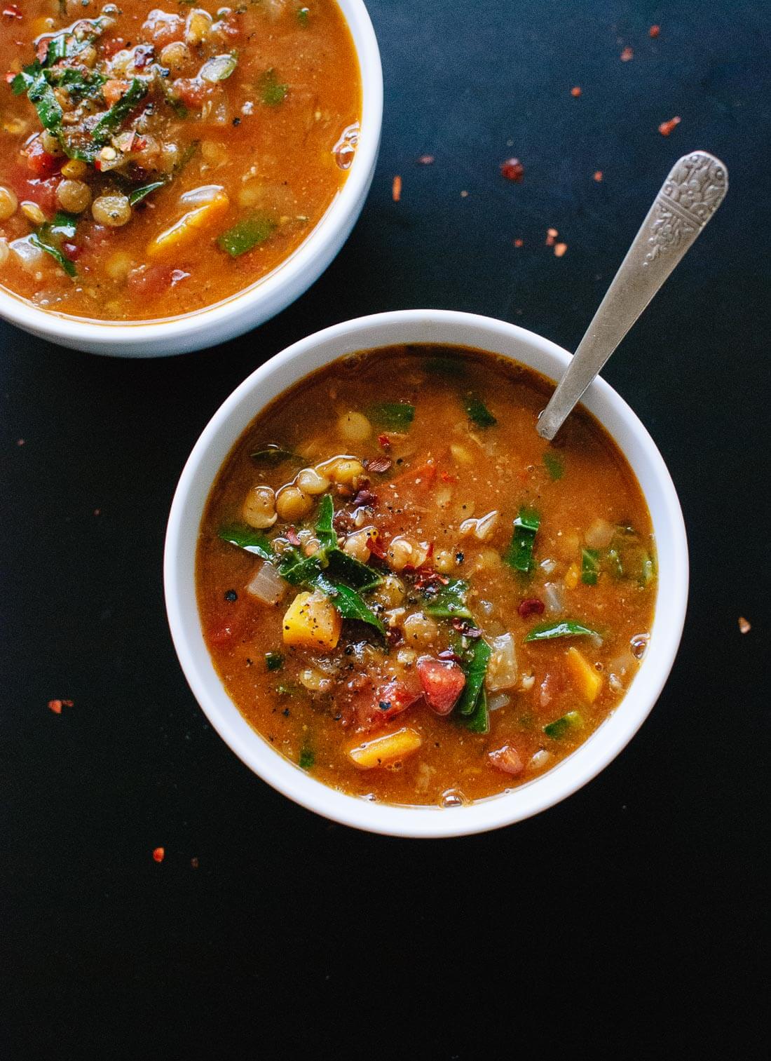 Spiced Vegan Lentil Soup Recipe - Healthy Food Recipes #Delicious #Food