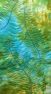 free motion quilted ferns practice piece free motion quilting ferns
