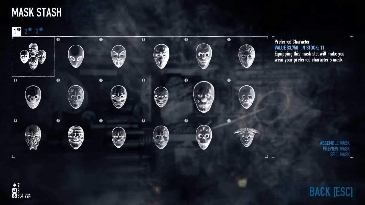 Payday 2 has a cool thing going on with masks. Payday 2 has a cool thing going on with masks.