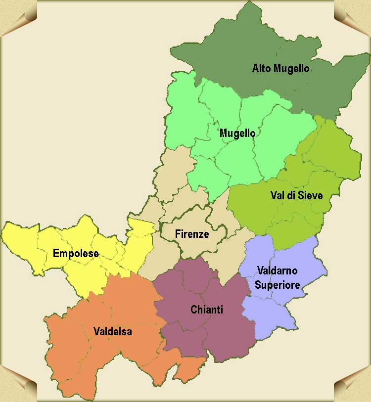 Mappa provincia di Firenze