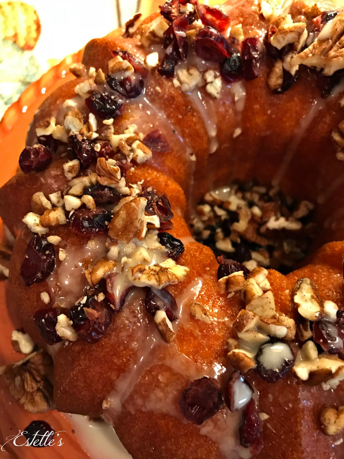 Estelle's ORANGE JUICE CAKE WITH CRANBERRIES AND PECANS...YOUR BEST