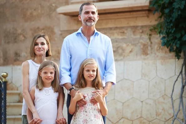 King Felipe and and Queen Letizia, Leonor, Princess of Asturias and Infanta Sofia of Spain