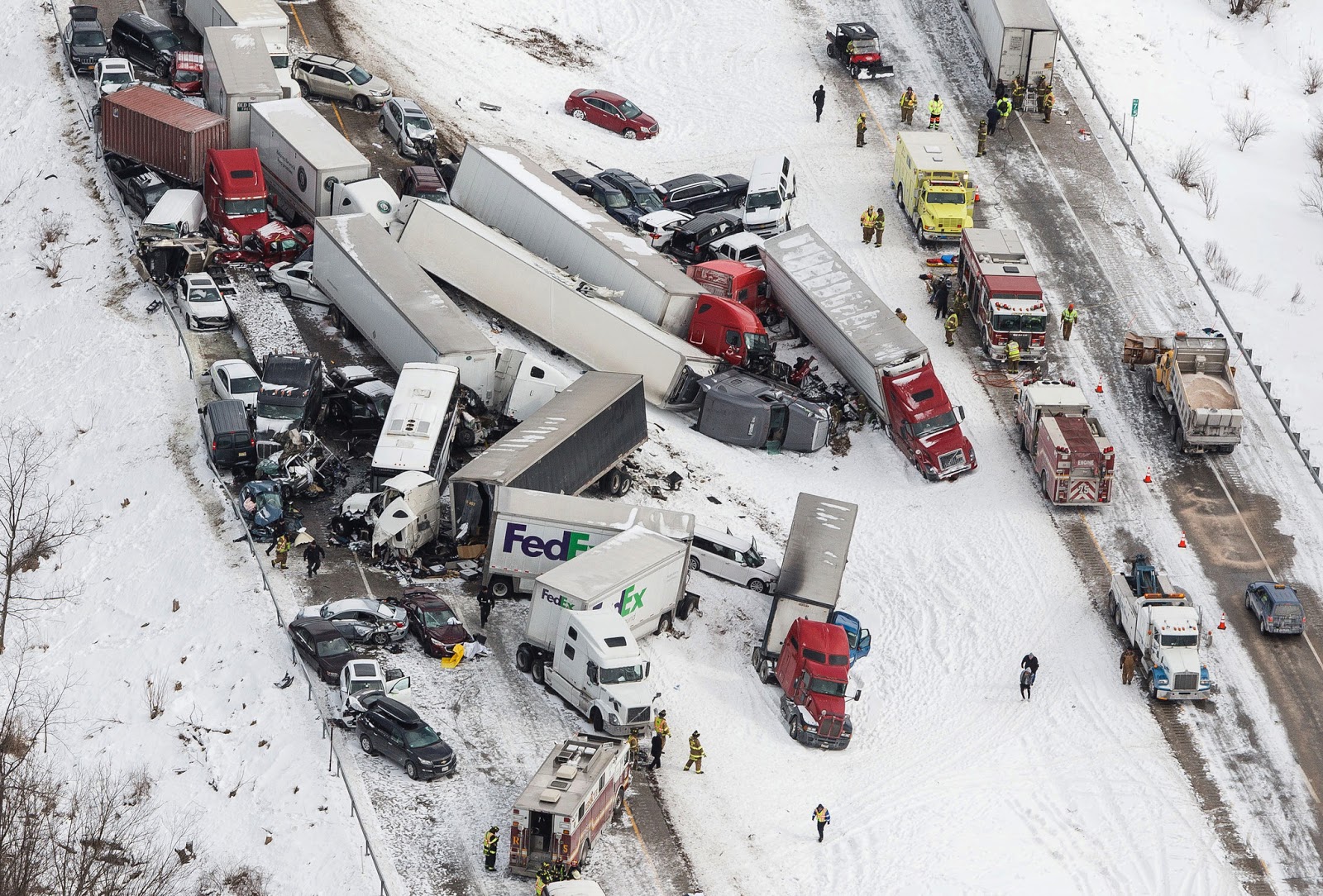 Что творится на дорогах. Крупные автомобильные катастрофы. Массовая авария зимой на трассе.