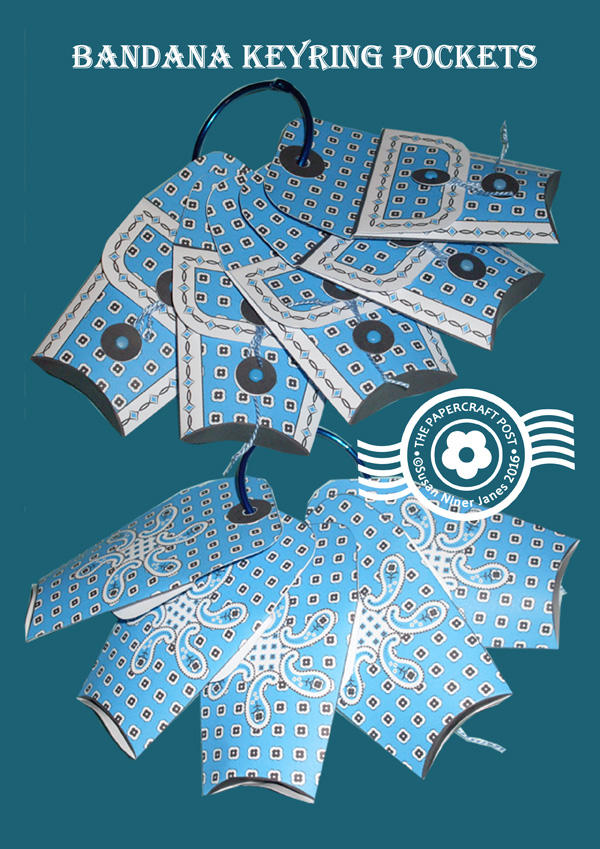 The Papercraft Post Bandana Keyring Pockets
