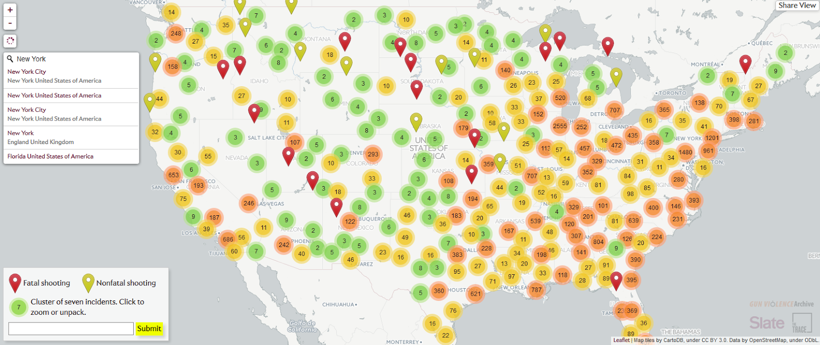 How many people have been shot near you this year? 