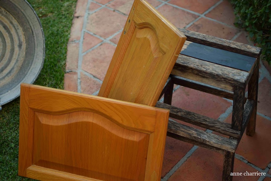 www.annecharriere.com, reciclar puertas armario cocina, bandeja, DIY, frugal marcela,
