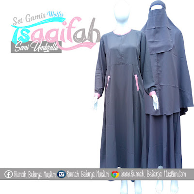 Set Gamis Wolfis Tsaqifah Abu Asap Set Gamis Wolfis Tsaqifah Abu Asap
