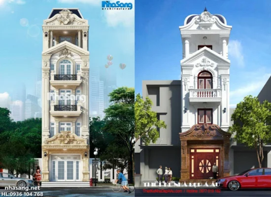 desain tampak depan rumah klasik 3 lantai