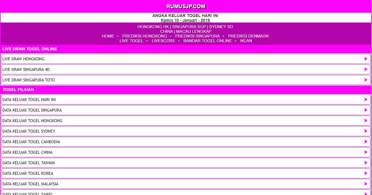 Rumus Jp Prediksi Togel Sgp Prediksi Angka Bocoran Hongkong Hari Ini 19 Januari 2019
