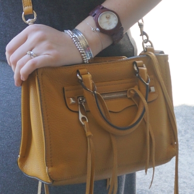 Rebecca Minkoff micro Regan satchel in Harvest Gold | AwayFromTheBlue