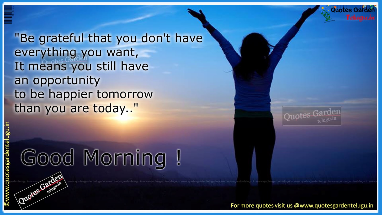 Happy Good morning Thoughts in english | QUOTES GARDEN TELUGU ...