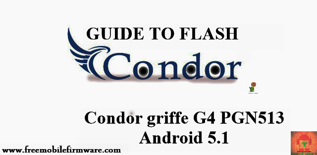 Flash Condor griffe G4 PGN513 Android 5.1 lollipop 
