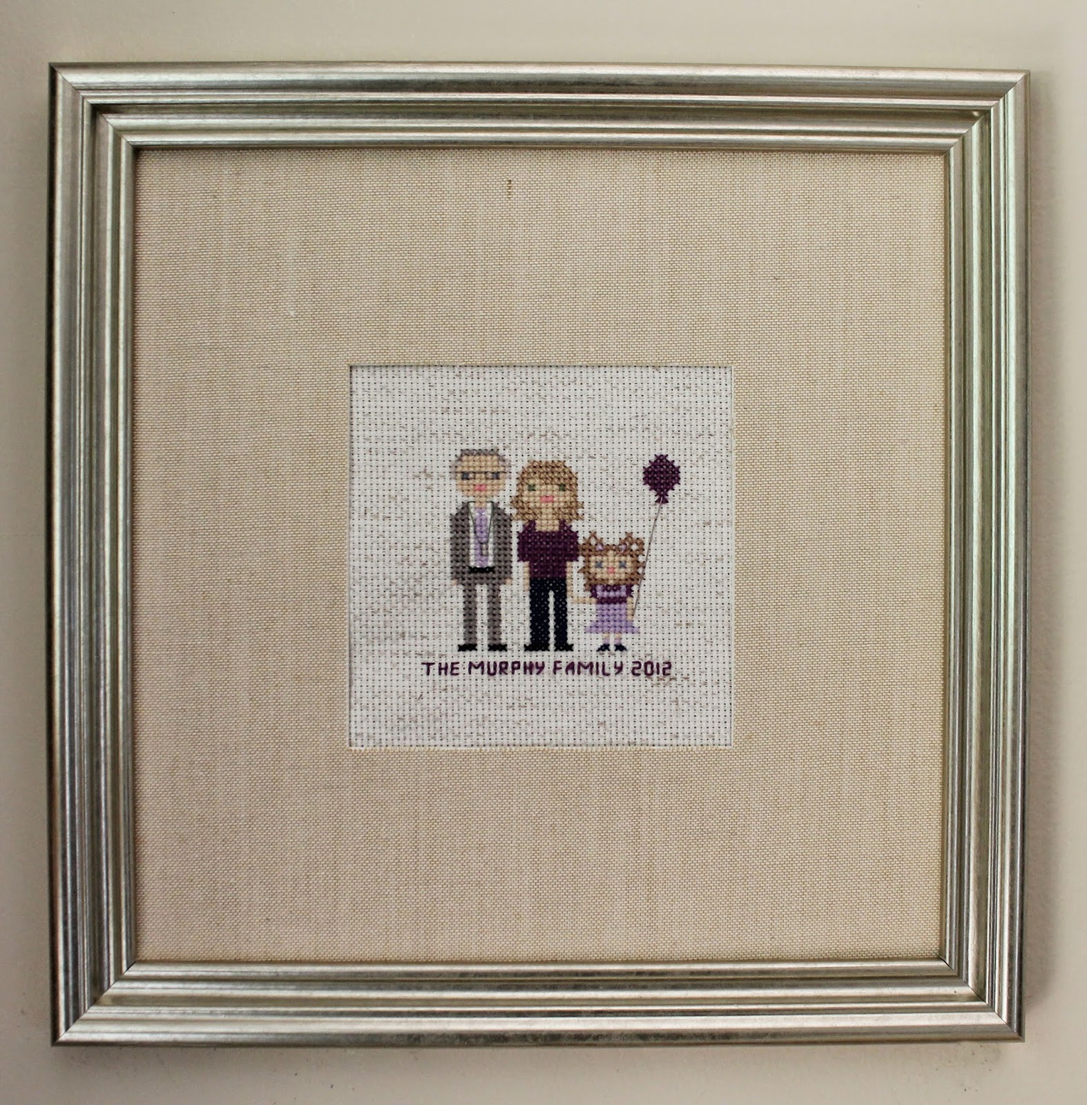 Mini Us, A Cross-Stitch Pixelated Family Portrait | The Inspired Wren