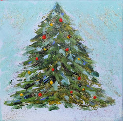 christmas tree painting painted acrylic oil paintings modern hand artist amy whitehouse wall az decoration paint abstract decorative x6