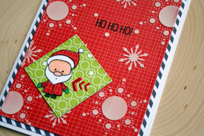 Santa Christmas Card by Jess Gerstner featuring Create a Smile Snow Dance Kit