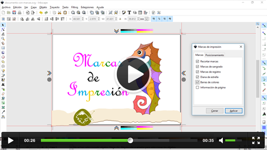 Generar Marcas de impresión en Inkscape