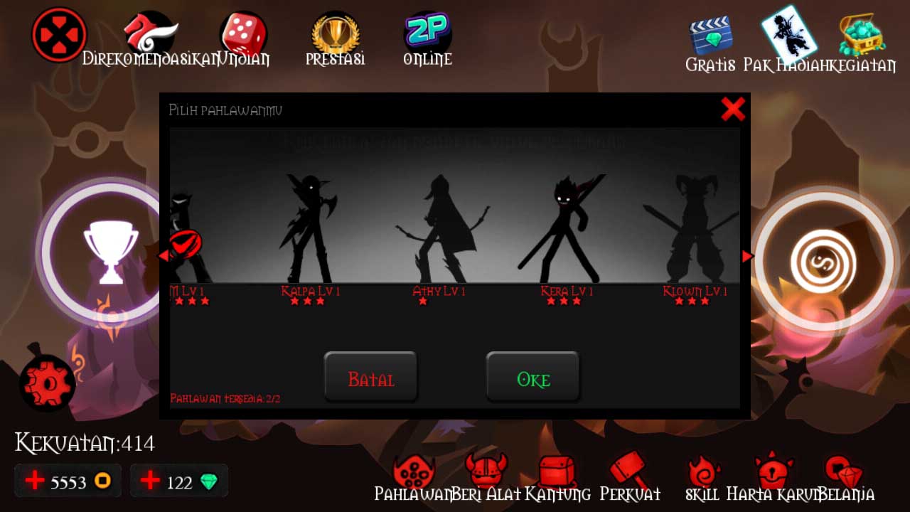 (Semua Gratis) Cheat League of Stickman Mod Apk Android Namatin