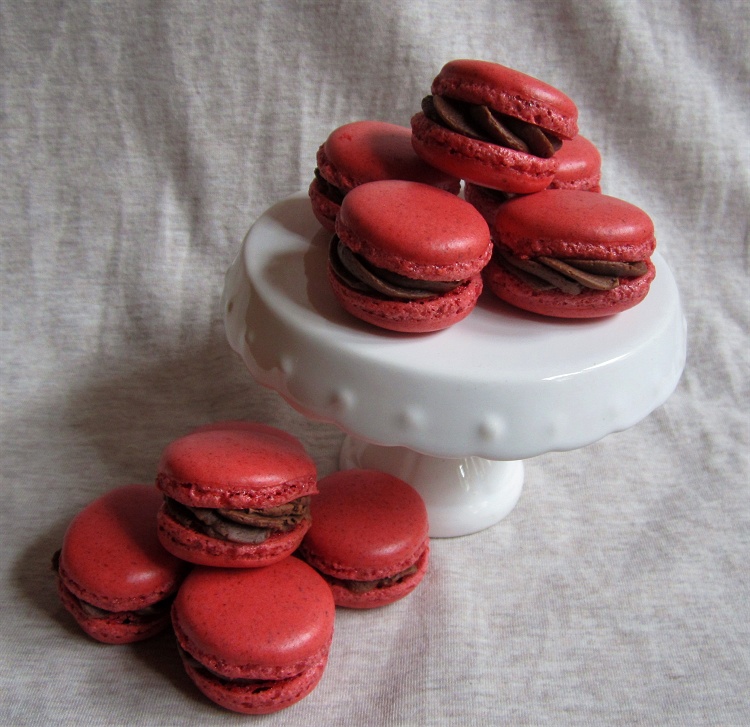 Mandel-Schoko-Macarons