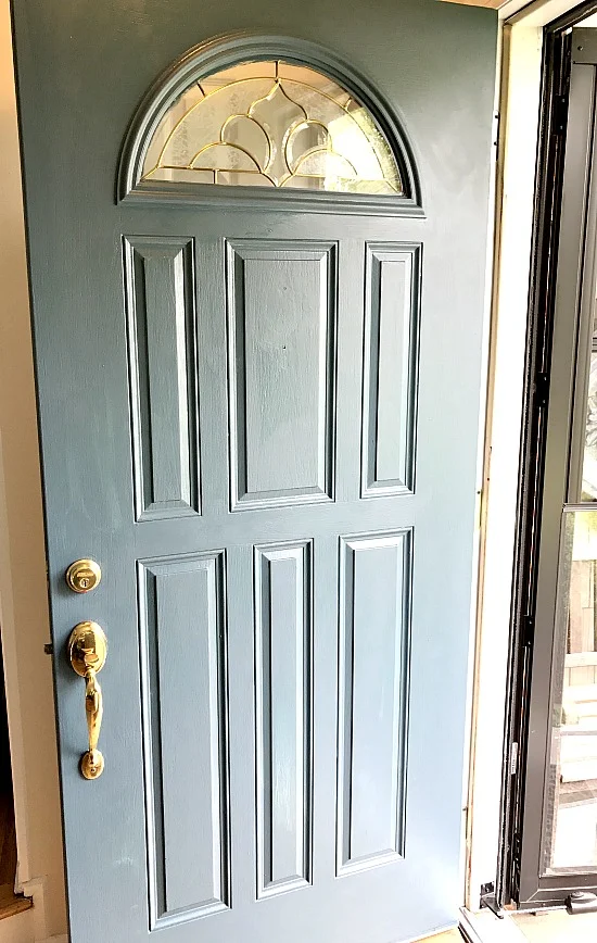 Homestead blue front door