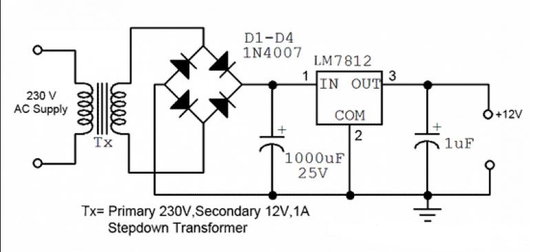 Rangkaian Catu Daya 12 Volt Blog Elektronika