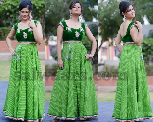 Shilpa Chakravarthy Green Long Dress - Indian Dresses