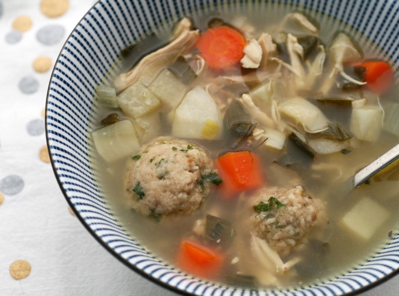 Recipes by Rachel Rappaport Spring Matzo Ball Soup with Herb Matzo Balls