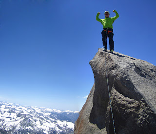 At the summit of Thunderbolt Peak.