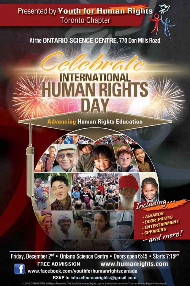 Youth For Human Rights Canada Celebrate International Human Rights Day In Toronto