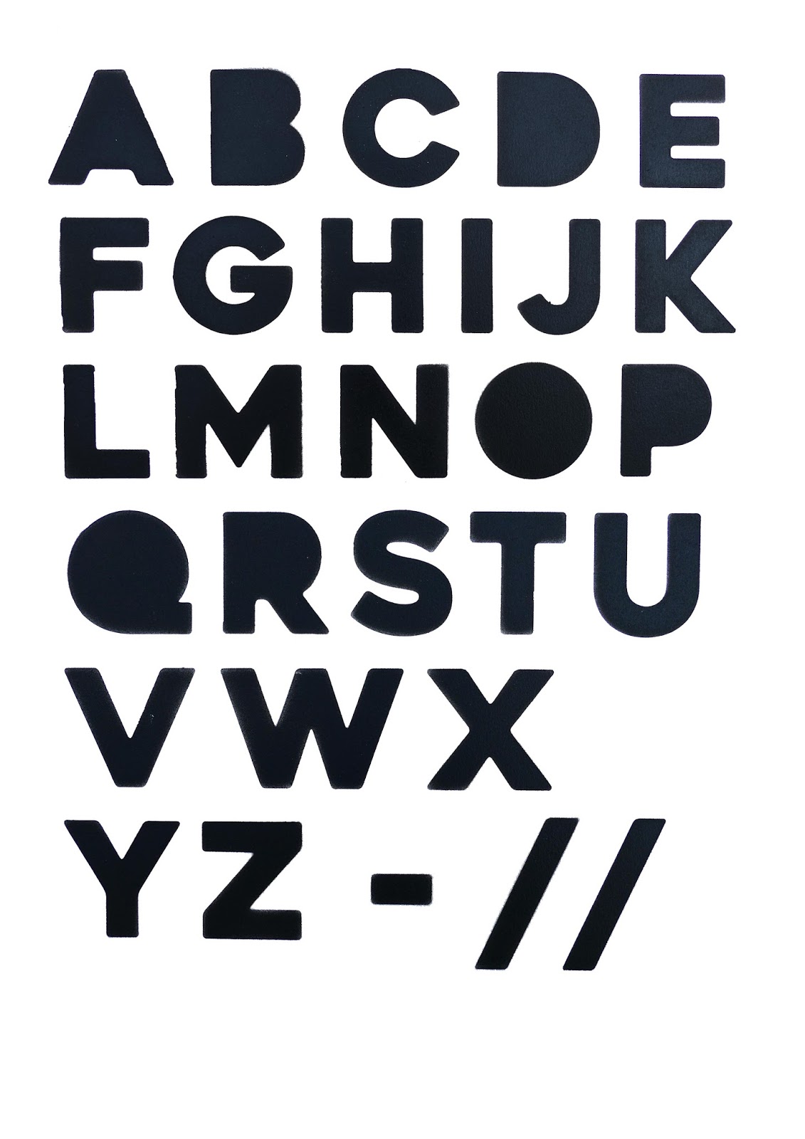 liam nash art and design fmp final font tests spray paint font