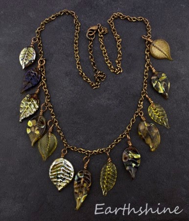 http://earthshine.indiemade.com/product/antique-red-copper-necklace-made-lampwork-glass-leaves?tid=1