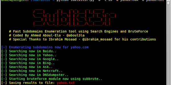 Sublist3R - Fast Subdomains Enumeration Tool For Penetration Testers